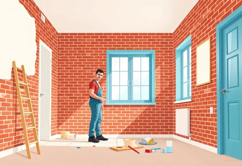 Intérieur rénové après travaux de peinture à Liévin